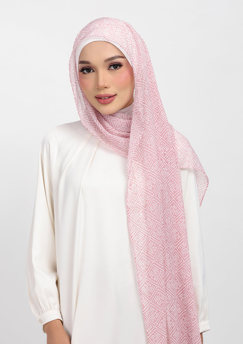 Monogram Maze Rose - Shawl With Inner