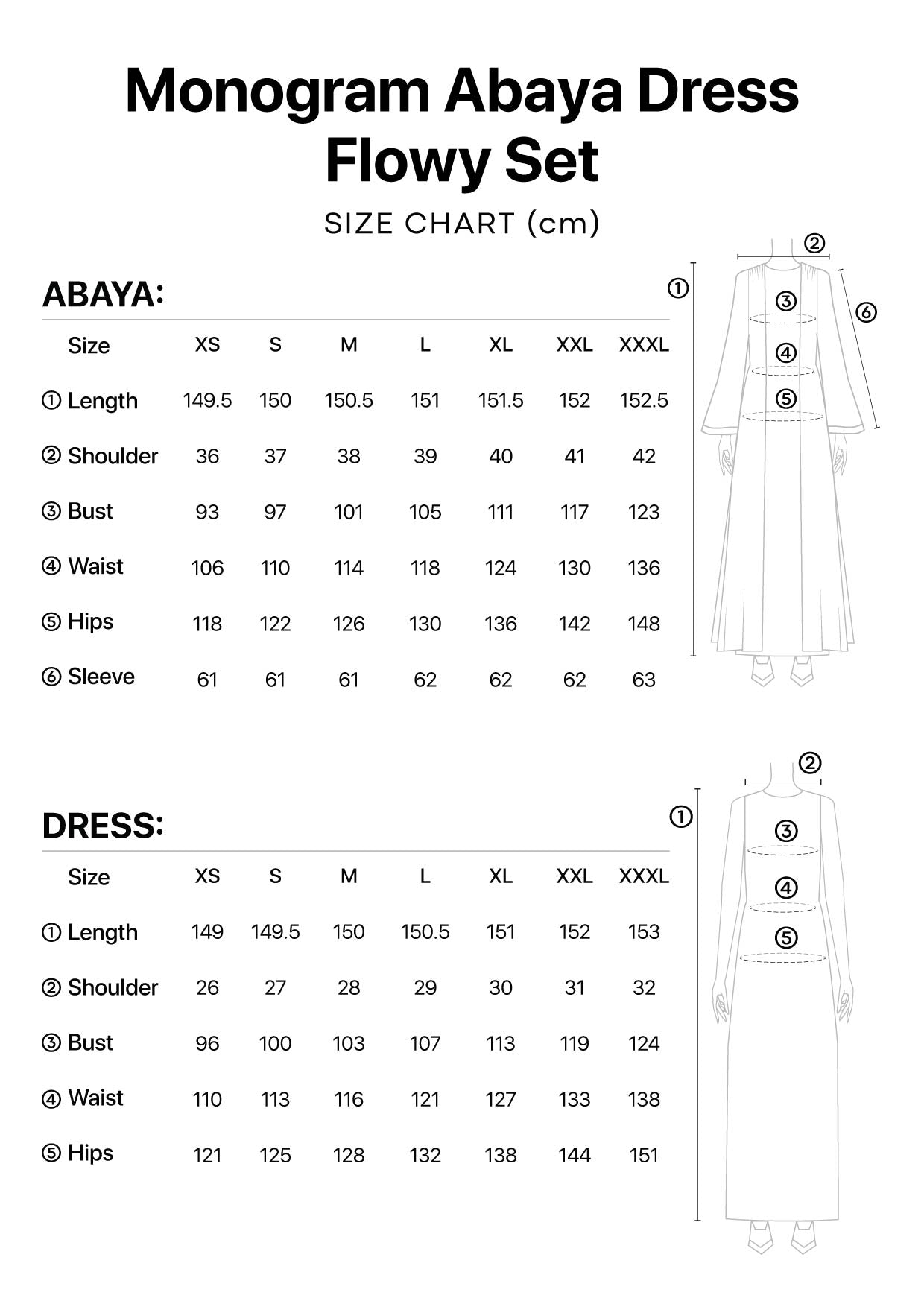 Abaya With Embroidery - Black