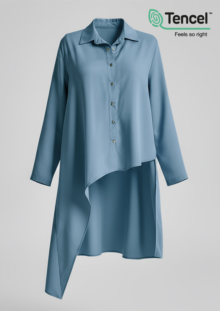 Assymetric Shirt-Tencelâ„¢ - BOKITTA
