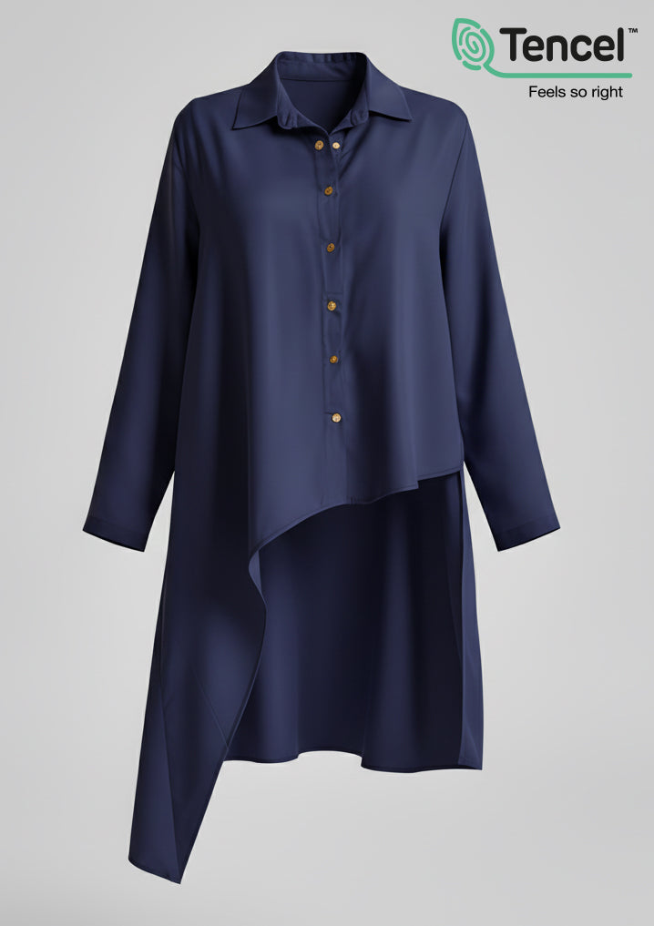Assymetric Shirt-Tencelâ„¢ - BOKITTA