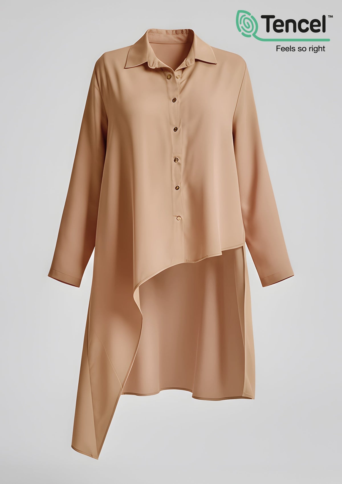 Assymetric Shirt-Tencelâ„¢ - BOKITTA