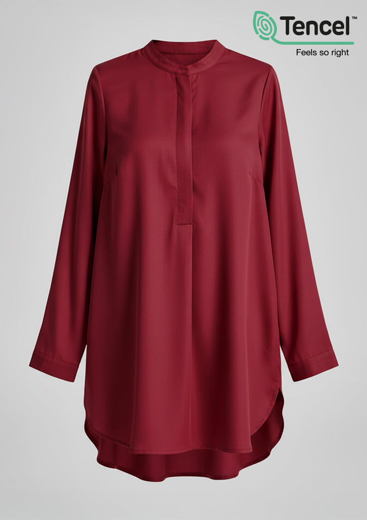 Button Up Tunic-Tencelâ„¢ - BOKITTA