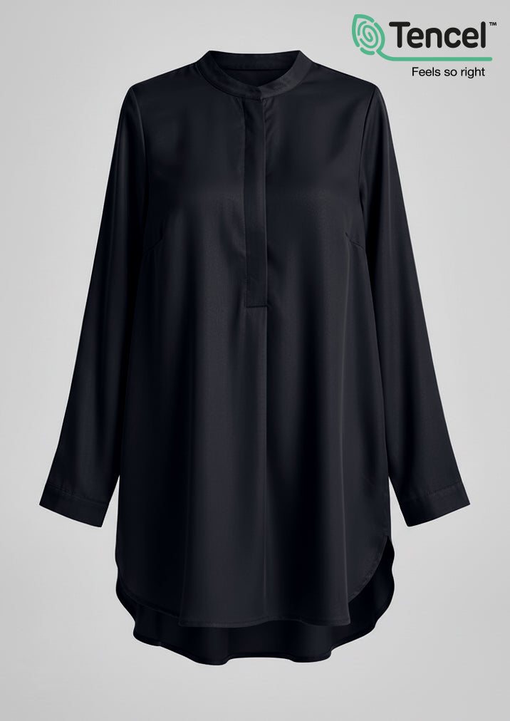 Button Up Tunic-Tencelâ„¢ - BOKITTA