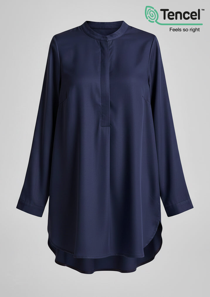 Button Up Tunic-Tencelâ„¢ - BOKITTA