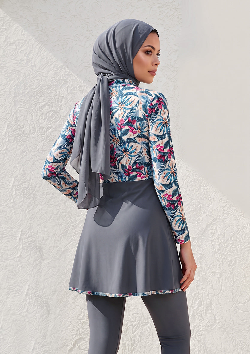 Rainforest Gray – 3 Piece Swim Set