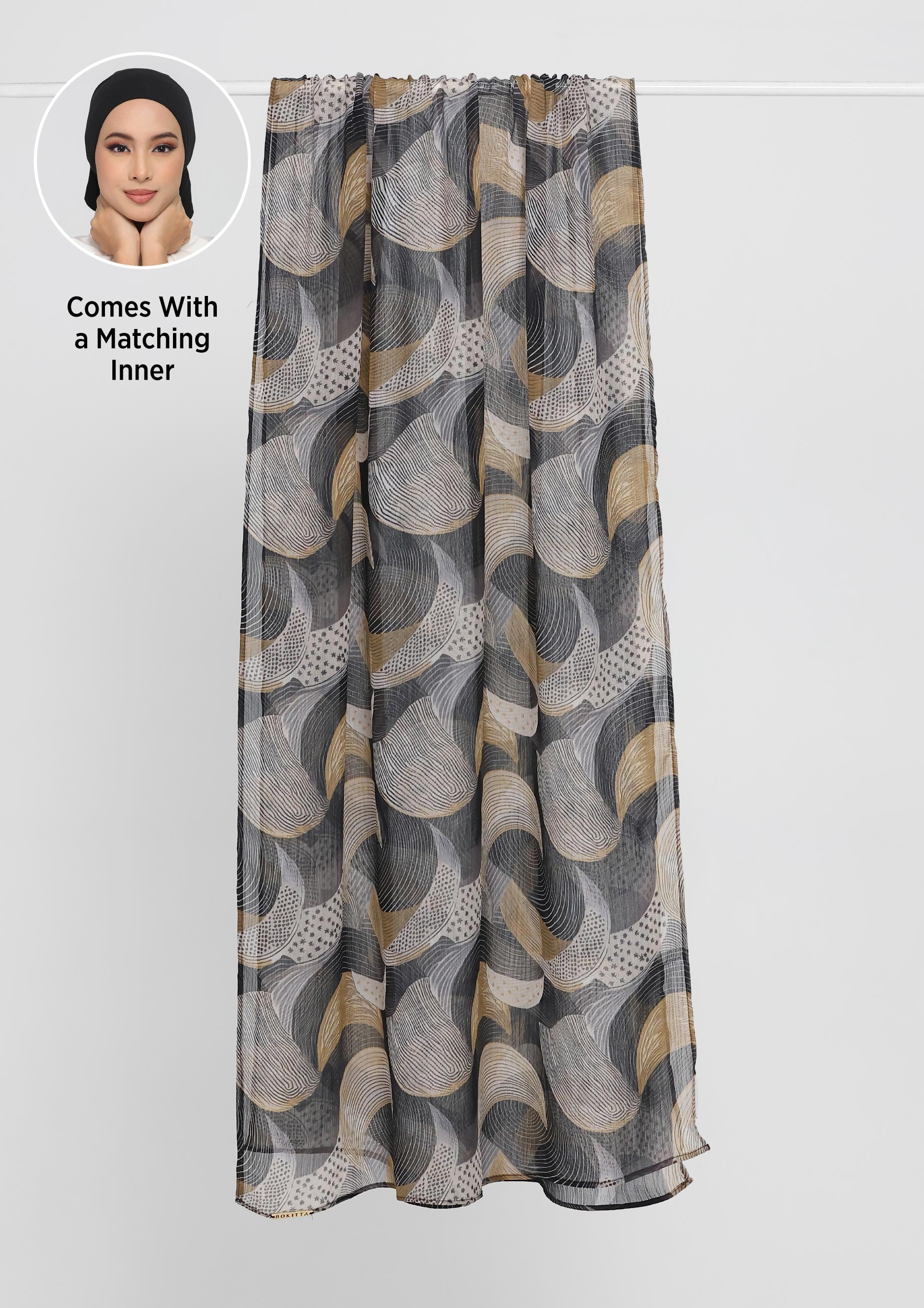 Hilal Classic Shawl Printed Bokitta Hijab â BOKITTA India