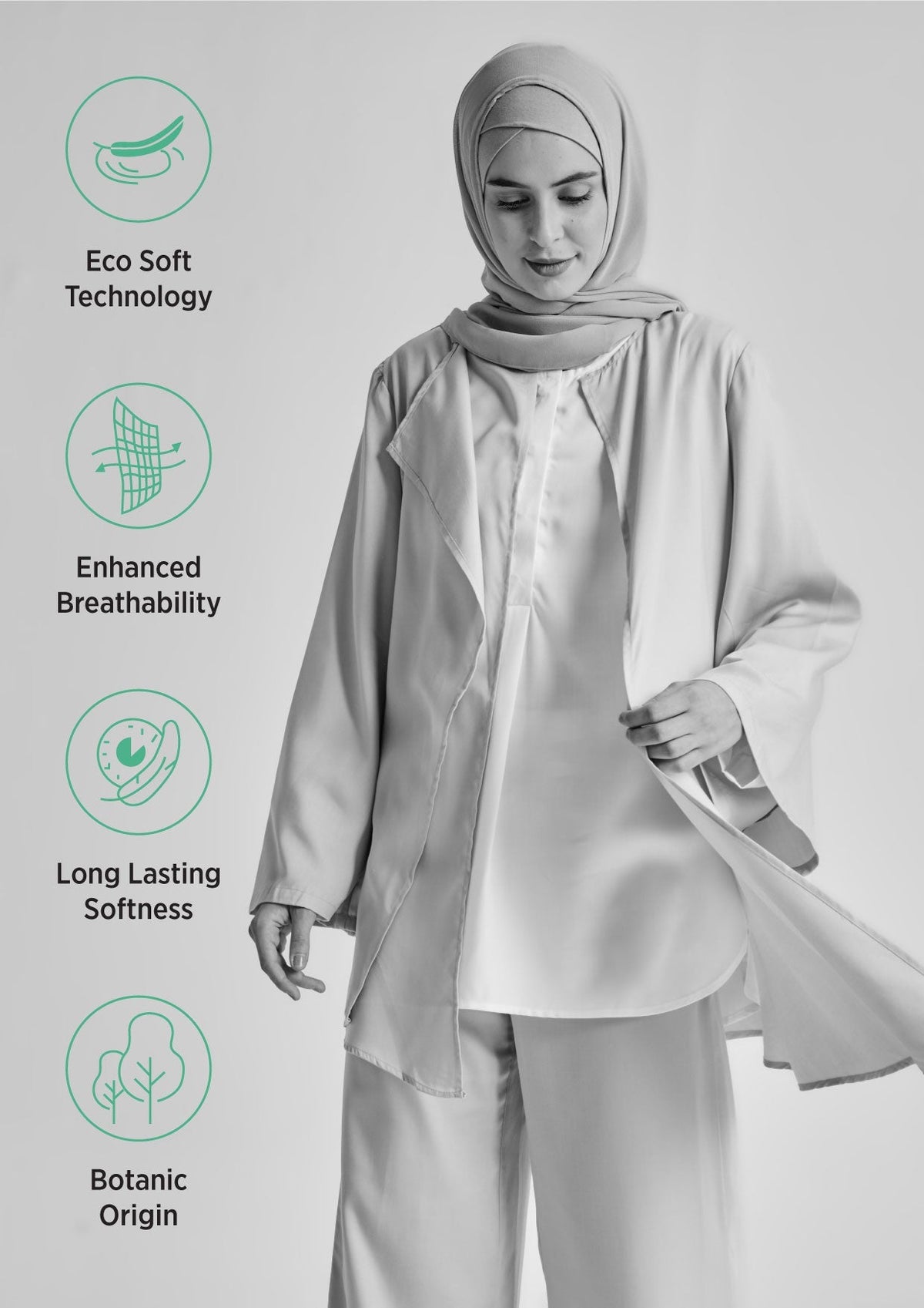 Asymmetric Draped Cardigan in Tencel™