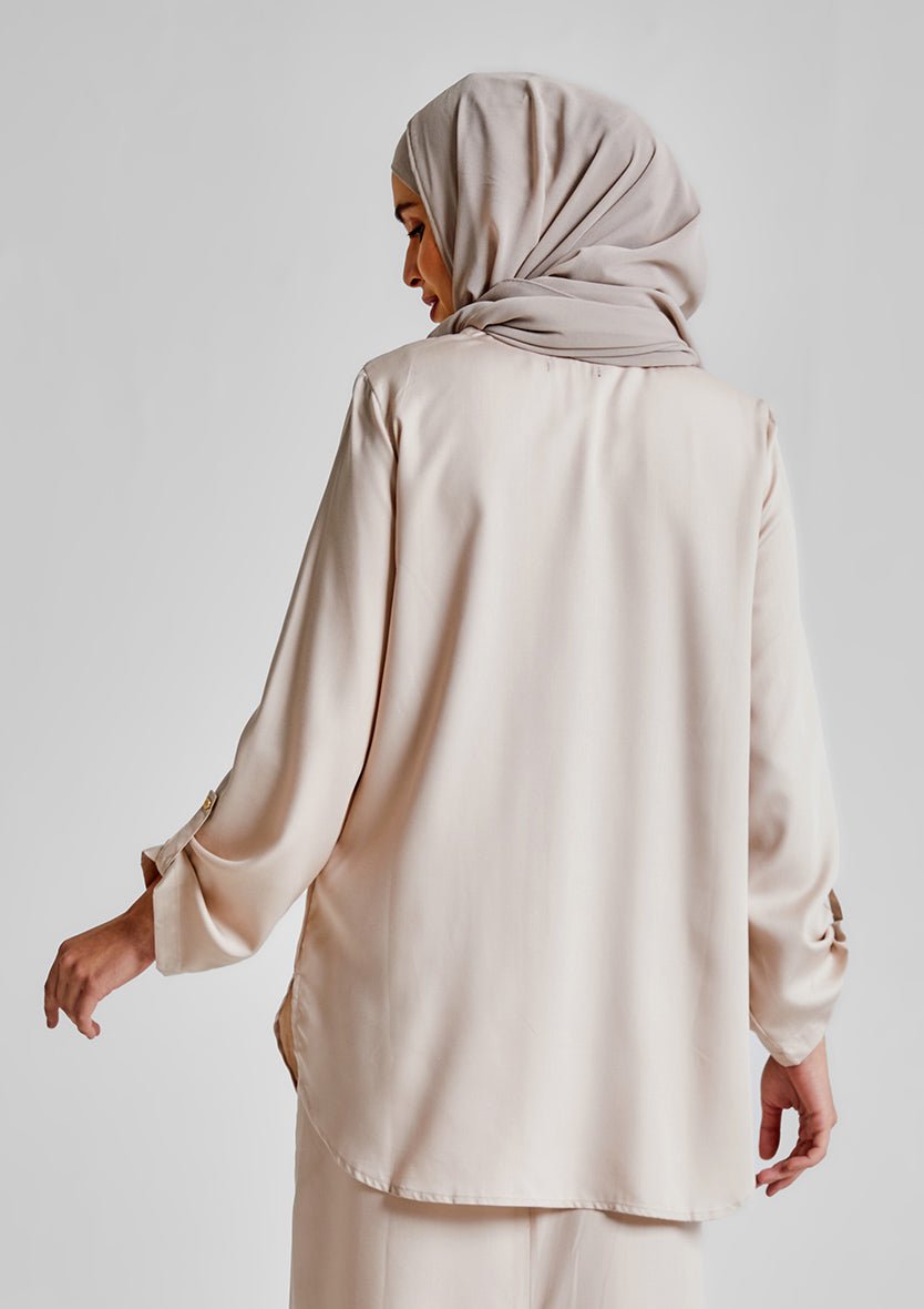 Button Up Tunic-Tencelâ„¢ - BOKITTA