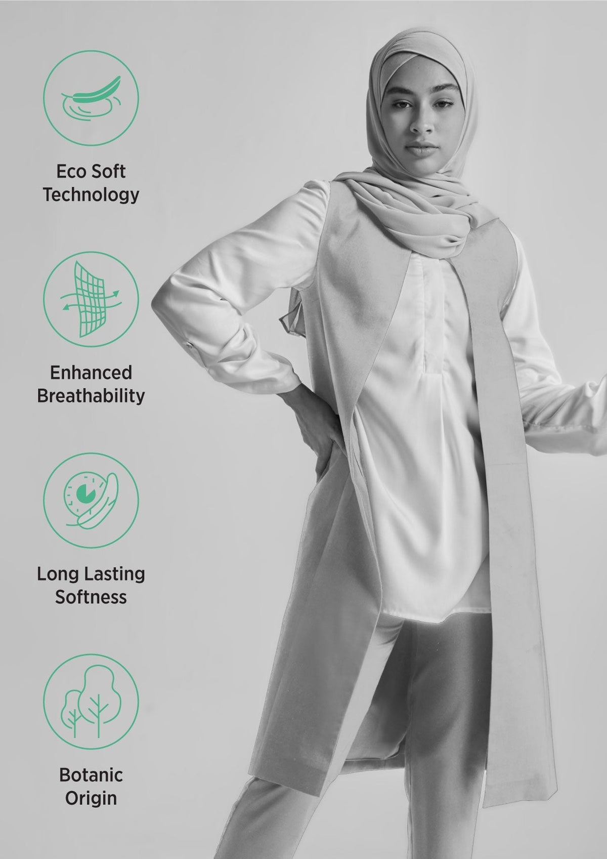 Longline Layering Vest in Tencel™