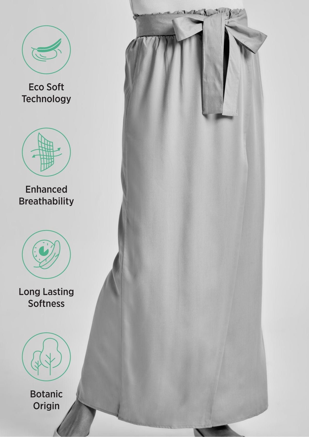 Wrap-Style Modest Skirt in Tencel™