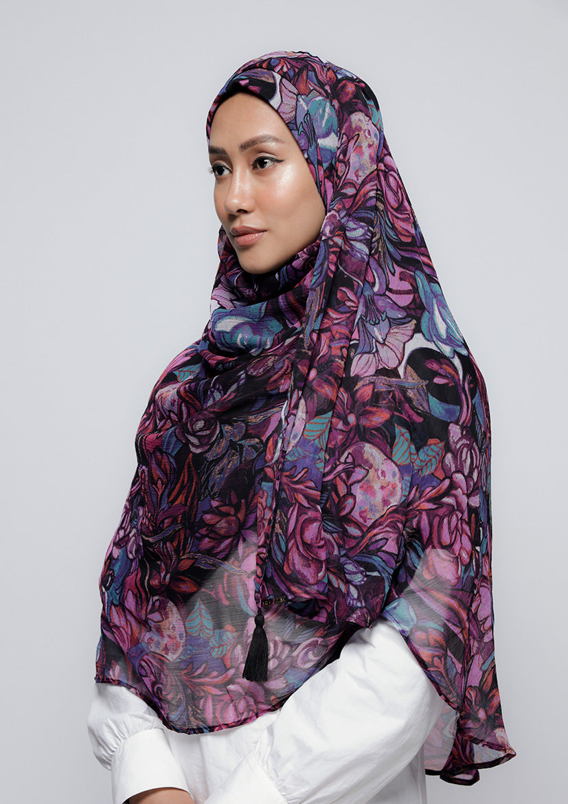 Brave Heart - Printed Crinkled Chiffon