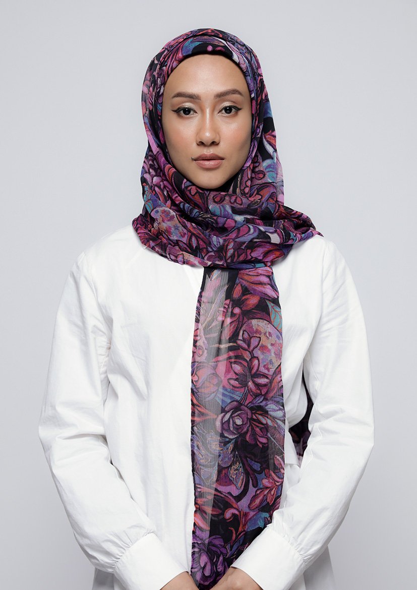 Brave Heart - Printed Crinkled Chiffon