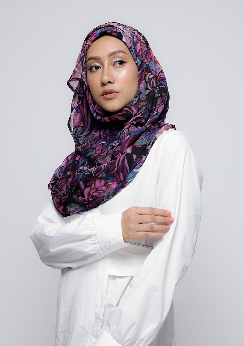Brave Heart - Printed Crinkled Chiffon