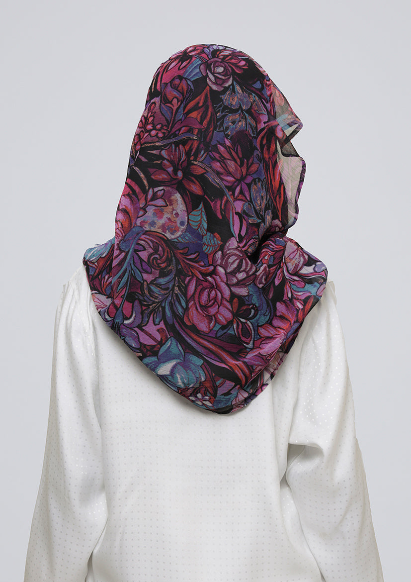Brave Heart - Printed Crinkled Chiffon