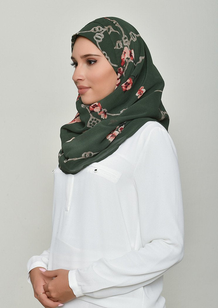 Chains Green - Gorgette - BOKITTA Hijab