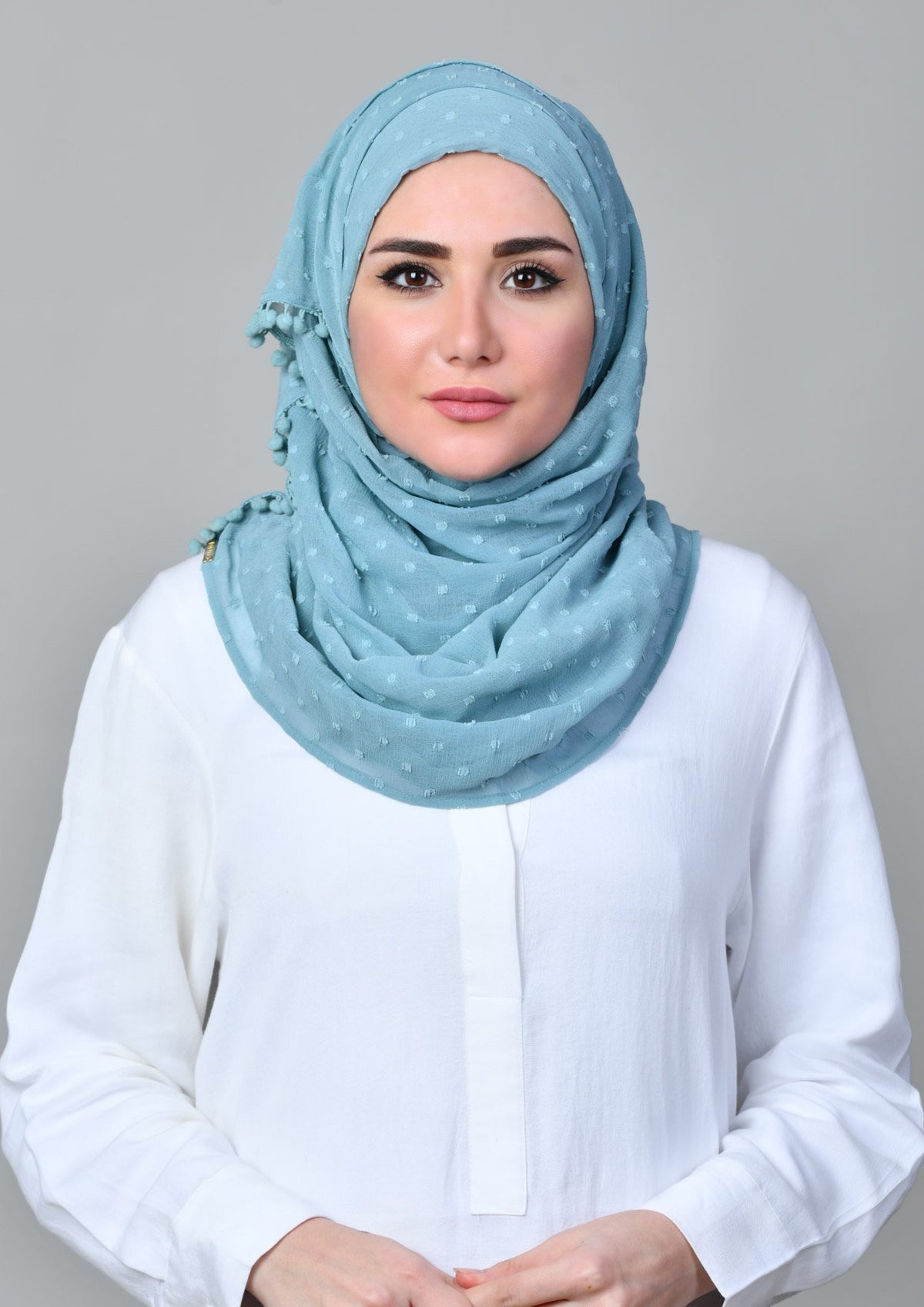 Aqua - Mosaic Butti Chiffon - BOKITTA Hijab