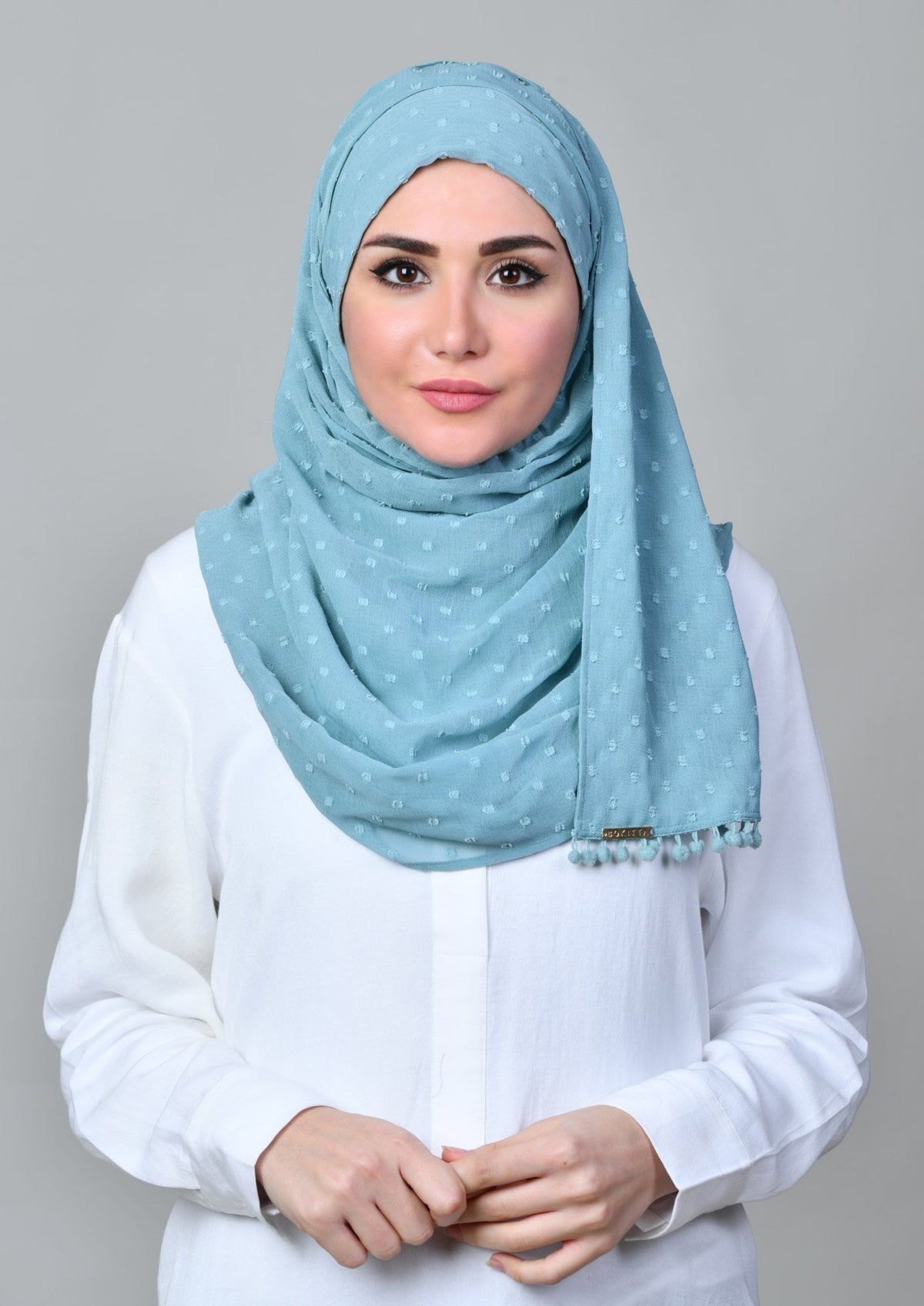 Aqua - Mosaic Butti Chiffon - BOKITTA Hijab
