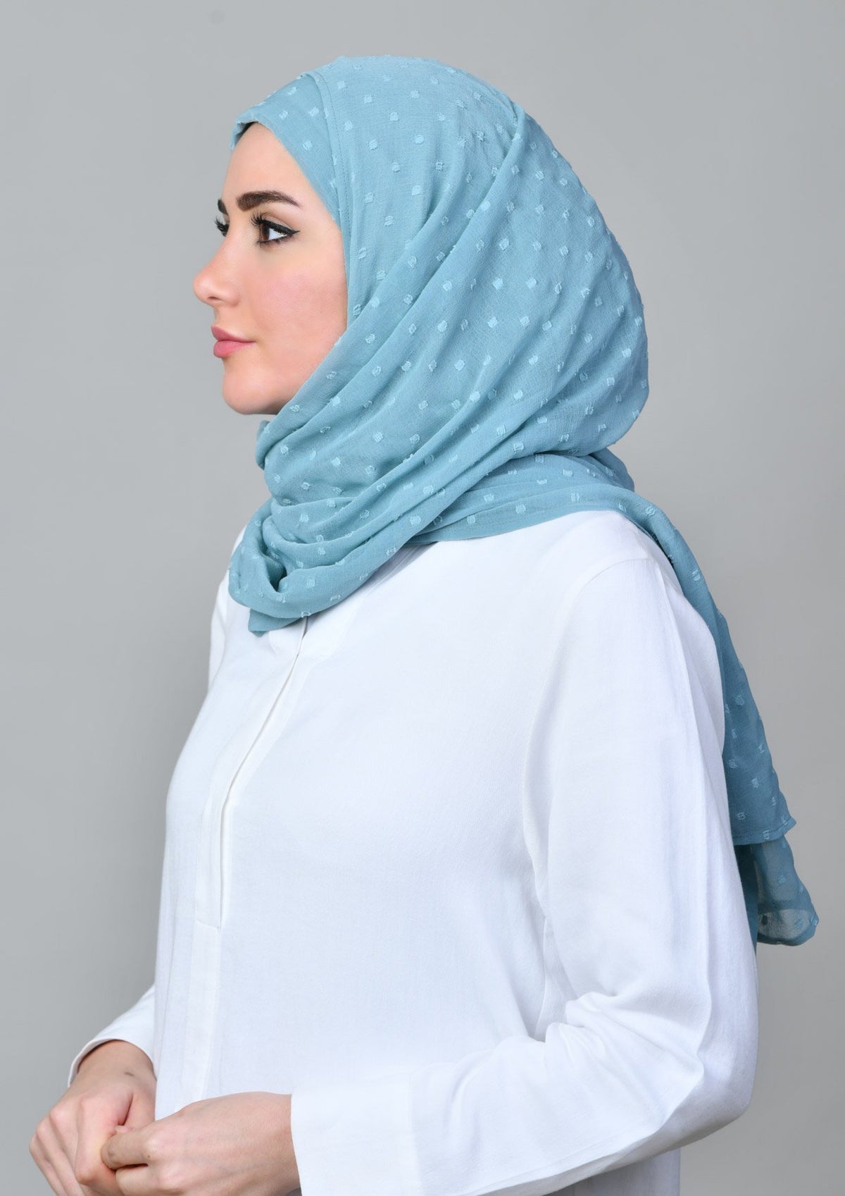 Aqua - Mosaic Butti Chiffon - BOKITTA Hijab