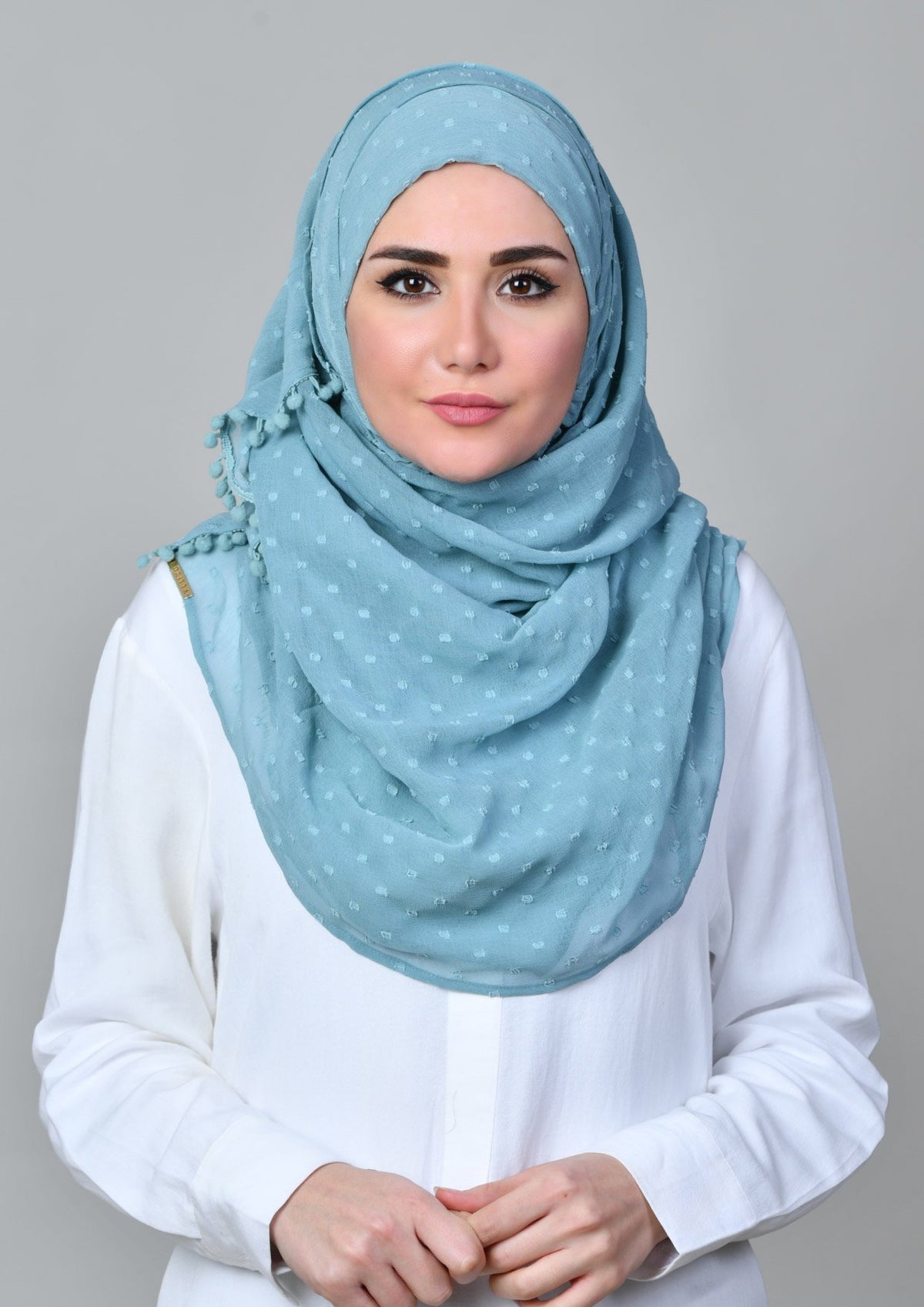 Aqua - Mosaic Butti Chiffon - BOKITTA Hijab