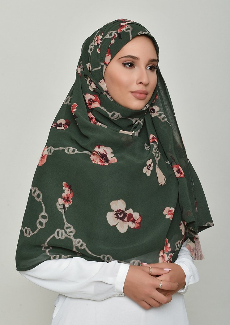 Chains Green - Gorgette - BOKITTA Hijab