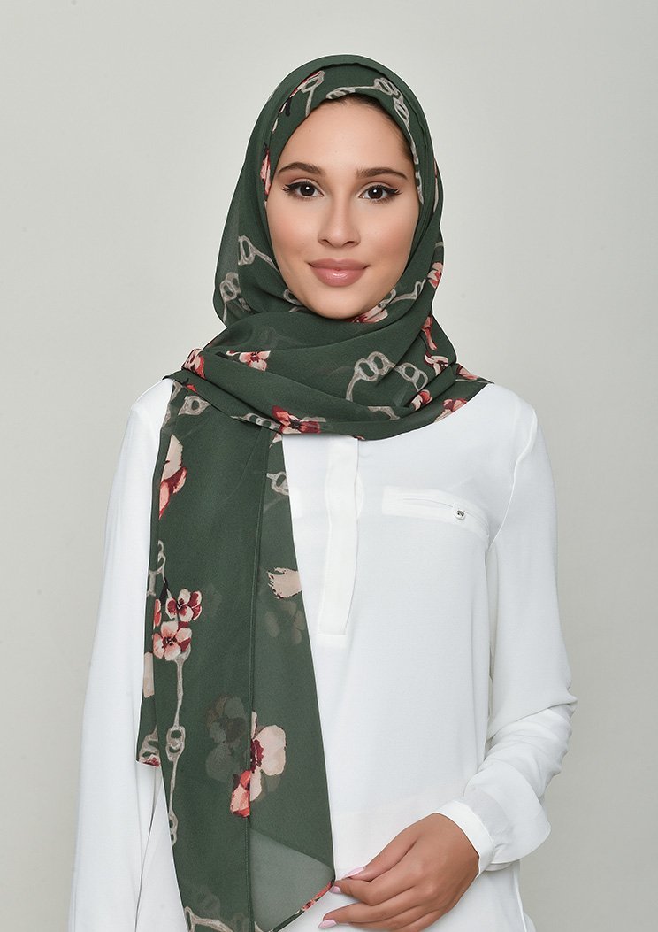 Chains Green - Gorgette - BOKITTA Hijab