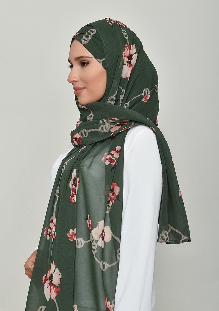 Chains Green - Gorgette - BOKITTA Hijab