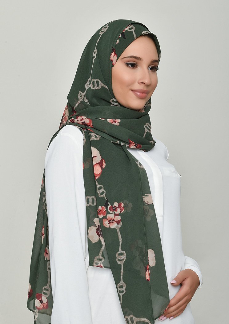 Chains Green - Gorgette - BOKITTA Hijab