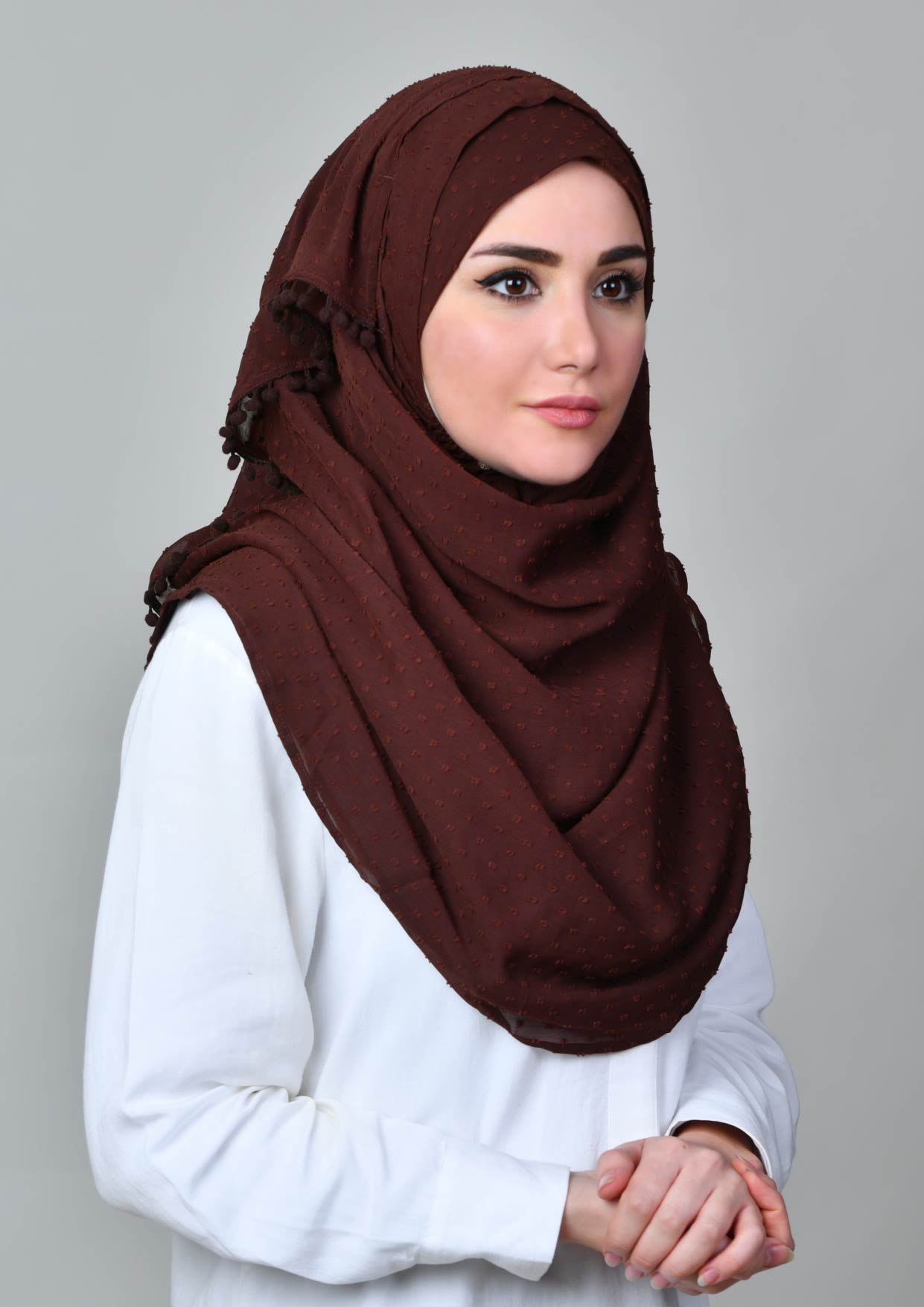 Choco - Crinkled Butti Chiffon - BOKITTA Hijab