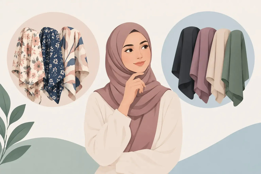 Printed Versus Solid Hijabs: How to Choose