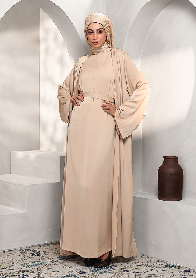 Abaya & Maxi Dress Set - Hazel