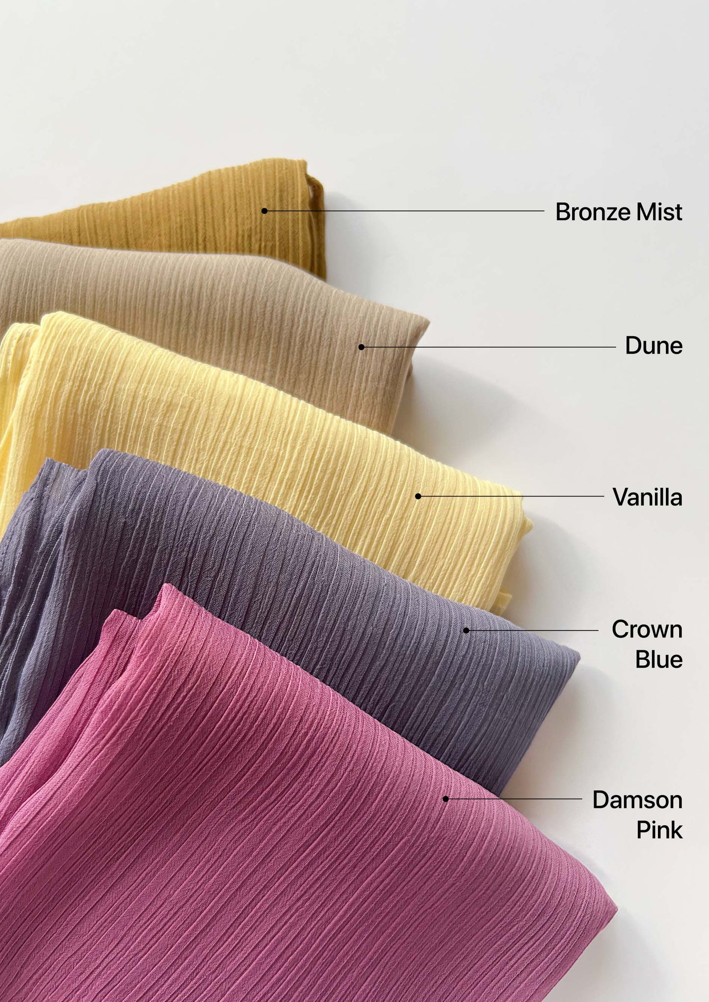 Silver - Plain Crinkled Chiffon