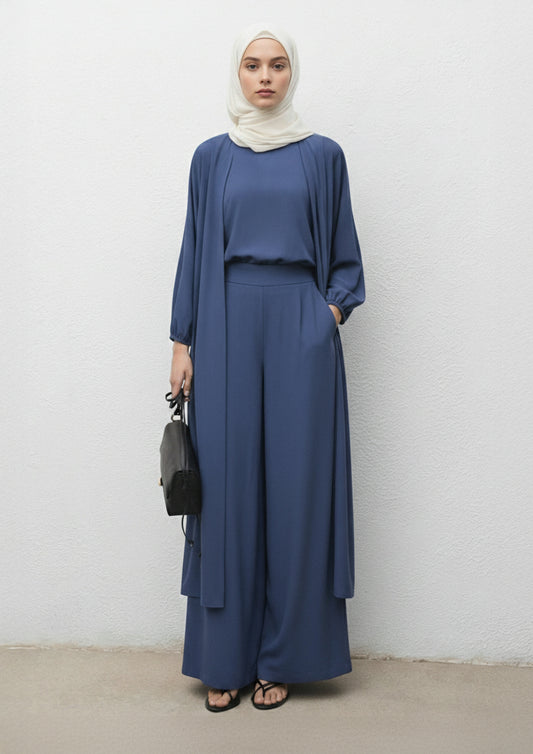 Denim- Haya 3 Piece Co-ord Set