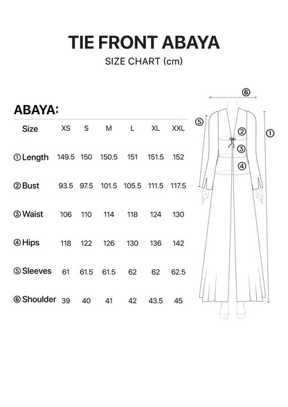 Tie Front Abaya & Shawl Set - Eden Garden