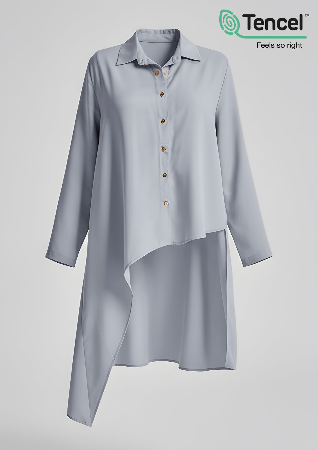 Assymetric Shirt-TencelÃ¢â€žÂ¢ - BOKITTA