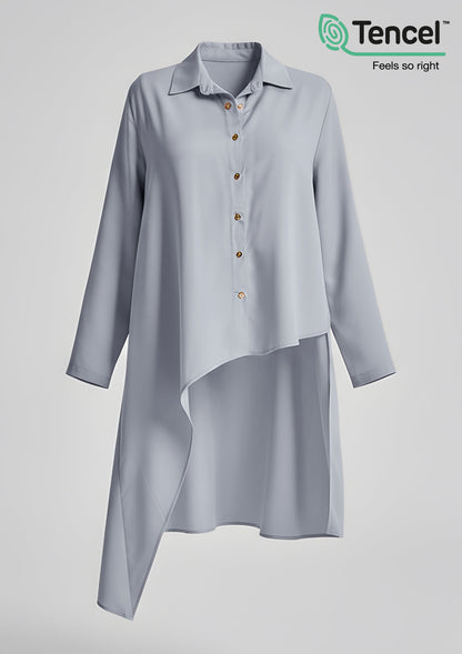 Assymetric Shirt-TencelÃ¢â€žÂ¢ - BOKITTA