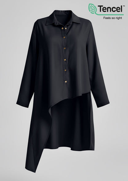 Assymetric Shirt-TencelÃ¢â€žÂ¢ - BOKITTA