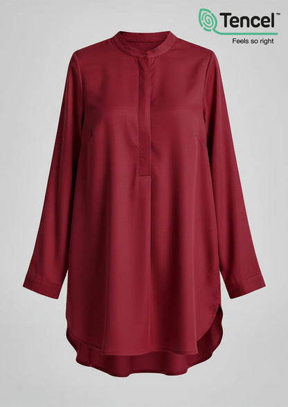 Button Up Tunic-TencelÃ¢â€žÂ¢ - BOKITTA