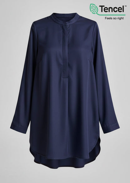 Button Up Tunic-TencelÃ¢â€žÂ¢ - BOKITTA