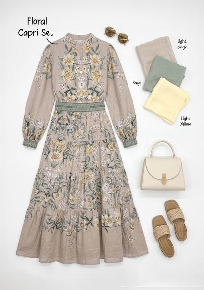 Capri Floral Linen Combo