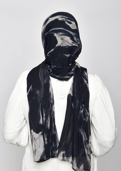 Black Marble  - Instant Hijab with Inner