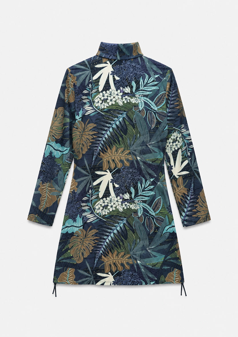 Forest Mirage Black Swim Top