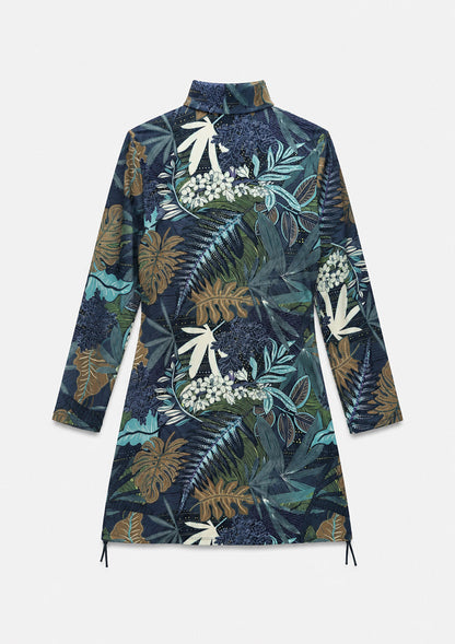 Forest Mirage Black Swim Top
