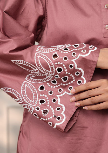 Pink Eyelet Top