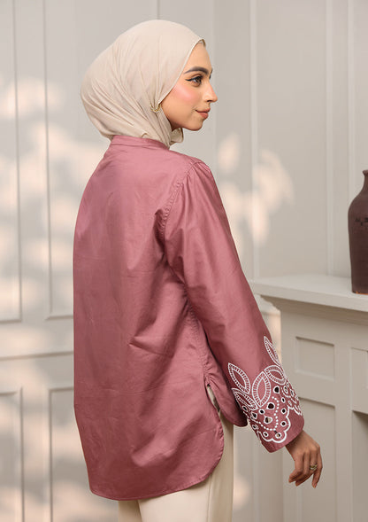 Pink Eyelet Top