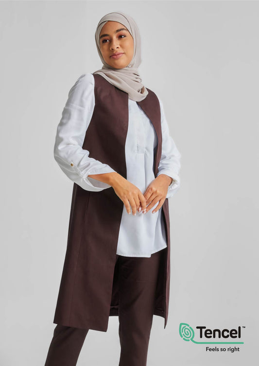 Longline Layering Vest in Tencel™