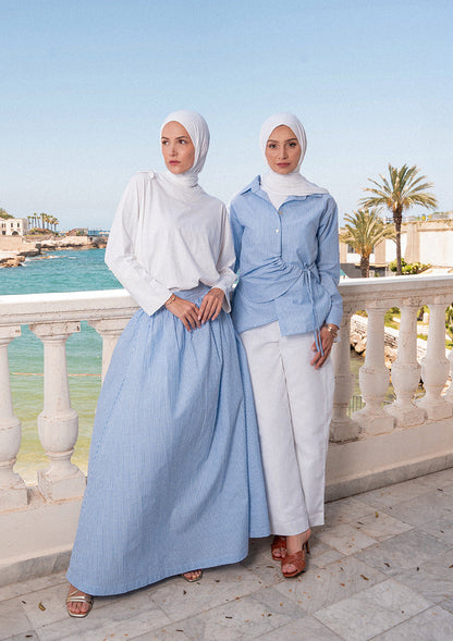 Tuscany Wrap Shirt - Blue