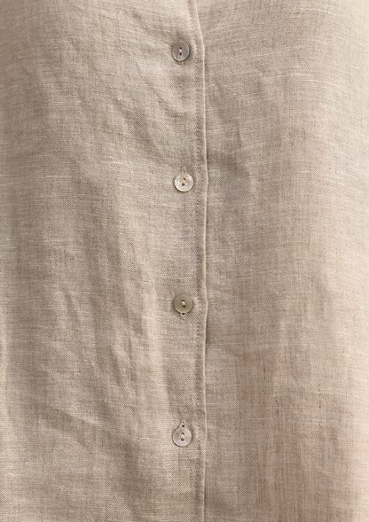 100% Italian Linen Shirt - Natural beige