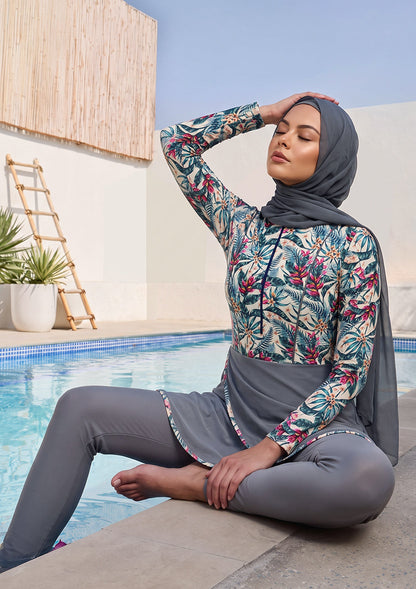 Rainforest Gray – 3 Piece Swim Set