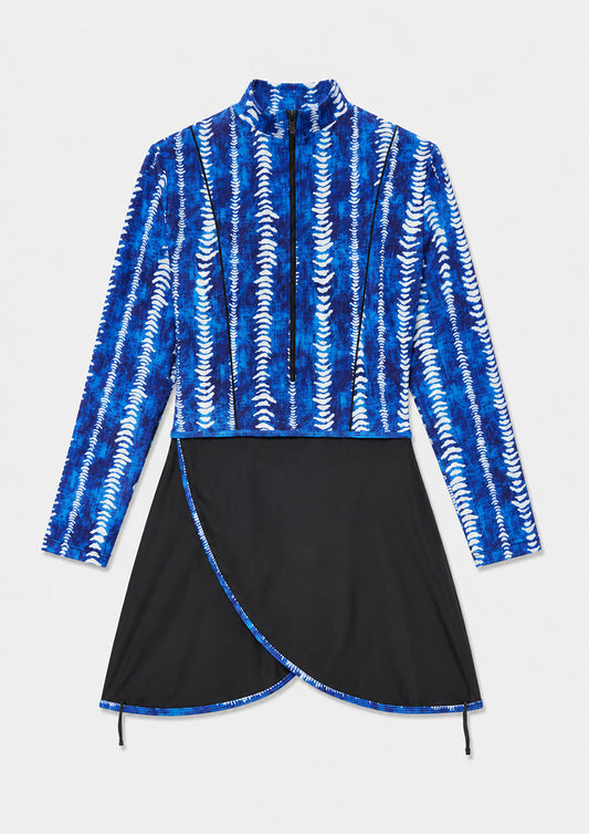 Ripple Wave Black – 3 Piece Modest Swim Set