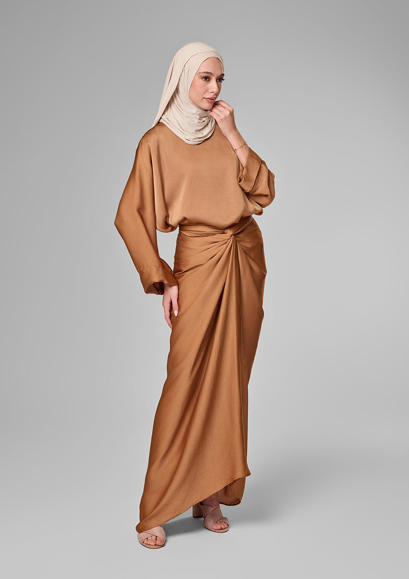 Green Satin - Sarong & Top Set